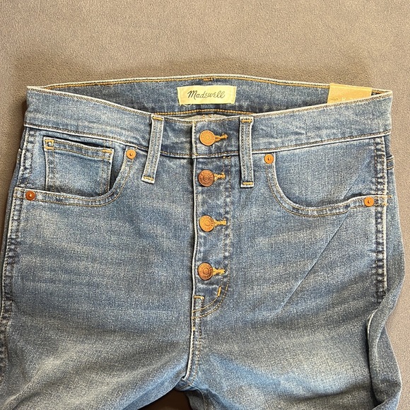 NWT Madewell 10 inch Button Front High Rise Skinny size 27 - Picture 3 of 10